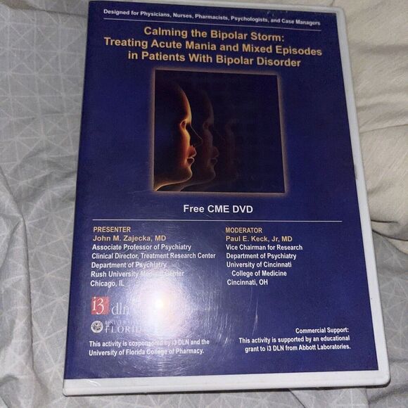 dvd: Calming the Bipolar Storm Treating Acute Mania & Mixed Episodes  Disorder - Picture 1 of 2
